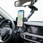 360 degree rotatable car phone holder mounted on rearview mirror